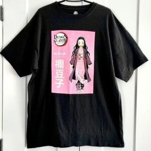 Demon Slayer, NEZUKO KAMADO, T Shirt, Anime, Shirt, Black, XL, Nice Condition